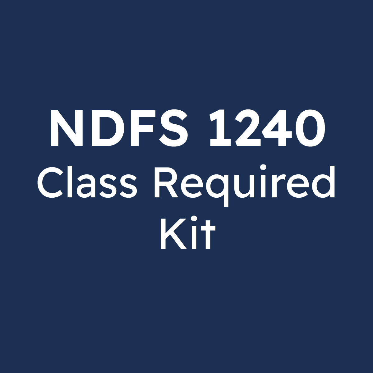 NDFS 1240 required kit